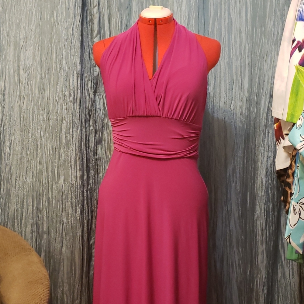 Fuchsia halter dress